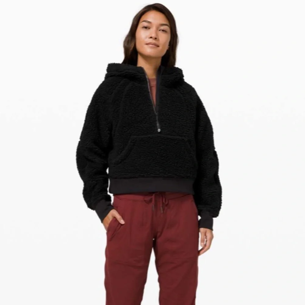 Lululemon SHERPA Oversized Half-Zip Hoodie Black Size XL/XXL - Picture 5 of 5